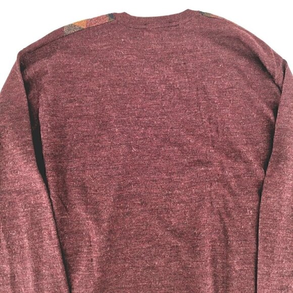 Tricots St Raphael Men's L Red Merino Wool Sweater - Picture 8 of 9